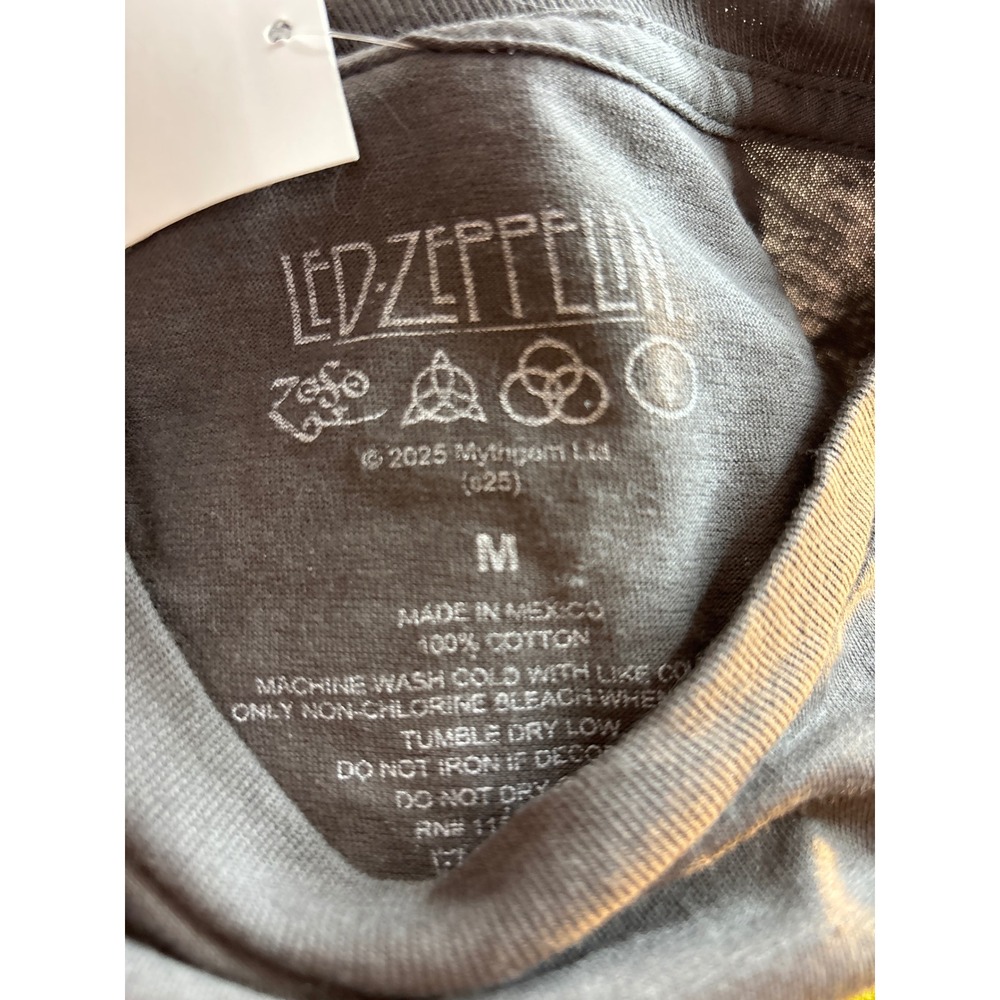 Led Zeppelin US Tour 1975 Graphic Tee Charcoal Gray Shirt TSM66NWLEDTA01 Mens M - Picture 3 of 5